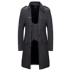 Men039S Trench Coats Men kläder 2022 Jacka Högkvalitativ ulltjockad kappa Waistcoats gråjackor Masculinity EU Storlek XXL Wil6378105