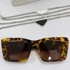 Herren-Sonnenbrille PR 08YS, modisch, klassisch, Laufsteg-Stil, rechteckig, schwarzer Rahmen, lila Linse, Luxus-Trend, Reisen, Urlaub, Designer, wom201V