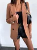 Designer Blazers Femmes Mode Style Couleur Unie À Manches Longues Double Boutonnage Veste De Costume Pour L'automne Et L'hiver Casual Business Tops