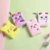 NEWCute Cat Plush Notebook For Girls Party Favor Kawaii Pendentif Keychain Furry Cats Notebook Daily Planner Journal Book Note Pad RRF12438