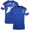 Carro fãs t-shirt azul preto flexível jersey camisa de manga curta roupa nova alpina espanha f1 time motoresport alonso racing n0t9