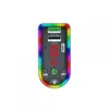 Car F7 Charger Bluetooth FM Transmitter Kit 3.1A 1.0A Dual USB Quick Charging PD Ports Verstelbare kleurrijke sfeer Lights Handsfree audio-ontvanger MP3-speler