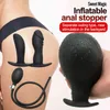 Nxy cockrings analsex leksaker uppblåsbara kisel stor stor plugg dildo pump dilator expanderbar prostata massager butt bollar sexleksaker 1123 1124