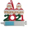 Kerstboom Ornament PVC Familie van 1-7 hoofden DIY Xmas hanger accessoires met touw 2021 Herdenkingsgeschenken Home Decor