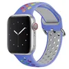 Bracelet en Silicone souple, double couleur, pour Apple watch iWatch série 6 2 3 4 5, 38MM 42MM 40MM 44MM
