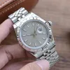 Klassisk herrklocka 41mm automatisk mekanisk armbandsur Vattent￤t aff￤r Silver Wristwatches Montre de Luxe Watches for Men Gift