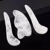 Atacado massagem gua sha ferramentas natural Rock Quartz Guasha Board Spa Acupuntura Necking Neck Eyes Health Healing Stone Beauty Gouache Massager