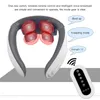 Massage de pescoço elétrico 4D massagem de aquecimento inteligente controle remoto sem fio 6 modos ferramenta de massager para pescoço e ombros
