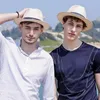 Cloches Men Stro hoed linnen Zon Beschermende opvouwbare ademende casual cap voor zomer KS-