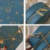 Сумки на плечах мода Starry Sky Round Women Bag Luxury Chain Circular Crossbody Lady маленькая вышивка женская сумочка 2022