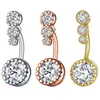 316L Stainless Steel Diamond Belly Button Rings Allergy Free Zircon Navel Ring Sexy Women Body Jewelry