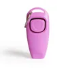 Dog Puppy Training Clicker Obedience Trainer Pet Click & Whistle Agility Keyring SN2065