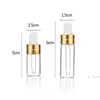 NEW1ML 2ML 3ML 5 ml Amber Glass Dropper Bottle Essential Olje Display Flaskor Små serum Parfym Brun provtestflaska RRE10808