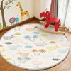 Dywany prawdziwe tapis 2022 mody dywan nie poślizg flanelowy wzór zwierząt dywanowych dla dzieci do zabawy okrągły pokój