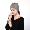 Basker hög bulle hatt för kvinnor sträcker stickade virkade mössor mössa vinterskalle hattar håliga varma mössor