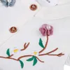 Kinderen zomer mouwloze meisjes schattige zoete katoenen vest bloem perzik geborduurde prinses jurk Q0716