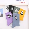 Chaussettes longues en coton pour femmes, Style japonais, couleur bonbon, dessin animé mignon Panda, chaussettes décontractées, sport à la mode, nouvelle collection printemps