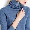 Turtleneck female solid pullovers women fashion casual striped knitted warm elasticity jumper X0721