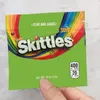 Skittles Mylar-Beutel 2020 Neueste 400 mg leere medizinische saure Regenbogen-Esswaren Süßigkeiten Gummibärchen Reißverschlussverpackung Skittles-Beutel