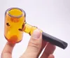High quality glass hammer pipe Tankard Sherlock glass tobacco pipes glass smoking pipe mixed color wholesale hand pipe free shipping