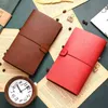A6 Retro notebook diary notepad vintage PU leather replaceable stationery gift traveler's planner drop 210611