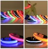 led pet luminous collars traction rope night flashing nylon webbing lead used in dark environment or walking the dog at nights