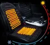 Auto -stoel bedekt 2 stks in 1 universele snelle elektrisch verwarmde verstelbare zwart/grijs/blauw/rood/koffieafdekking winterpad Auto Cushion 12V