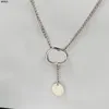 Chic Double Letter Couple Necklaces Women Men Pendant Necklace Anniversary Date Pendant With Gift Box