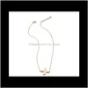 Hangers Sieraden Verse Duif Charm Gold Tone Japan Korea Style Chokers Hanger Kettingen voor Meisjes / Dames Drop Leveringen 2021 A0S1S