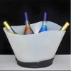 12L LED -uppladdningsbar ishinkar Färg Byt vin Whisky Cooler Boat Shaped Champagne Beer Holder för Bar Night Party Decor