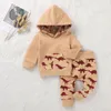 Boy Clothing Set Cute Dinosaur With Big Pocket Design Hoodies +Pants Autumn Cotton Soft Kids clothes 2 Piece sets 0-24 months