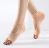 Women Pilates Barre Ballet Non-Slip Toeless Non Skid Sticky Grip Sock Yoga Socks With Elastic Bands Soft Bottom Backless Sports sox slipper