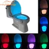 PIRA WC LED assento luz noite luminária luminária wc sensor de movimento inteligente 8 cores waterproof waterlight para tigela