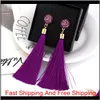 Boho Cristal Long Gland Boucles D'oreilles Pour Les Femmes Ethnique Géométrique Rose Fleur Signe Dangle Déclaration Boucle D'oreille 2019 Bijoux De Mode Dans Ei Orzas