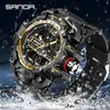 Oglądaj Waterproof Sports Watches Style Style Analogowe zegarki kwarcowe S-Shock