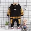 Nouveau printemps automne enfants lettre vêtements bébé garçons filles dessin animé sweats à capuche pantalon 2 pièces/ensembles enfants enfant en bas âge vêtements infantile survêtement X0902