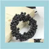 Pony staarten houder sieraden vrouw elegante parelbladen kralen meisjes scrunchies rubberen bands paardenstaart houders aessories elastische haarband drop del