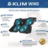 Wind - Laptop Koelpad - De krachtigste Rapid Action Cooling-fan - laptopstandaard met 4 koelventilatoren bij 1200 tpm USB-fan compatibel
