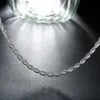 925 Sterling Silver ed Rope Chain Necklace 16 18 20 22 24 Inch 4mm For Women Man Fashion Wedding Charm Jewelry2156