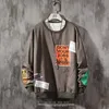 Tryck hoodies brev överdimensionerade pullover tröjor hoodies män harajuku hip hop hipster streetwear hoodie tops 201126