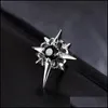 Boucles d'oreilles à tige bijoux S2431 mode une pièce hommes étoile boucle d'oreille Vintage S925 Sier livraison directe 2021 Shdqz