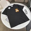 Womens Tops Tees Zomer Nieuwe T-shirt Massaal Driedimensionale Cartoon Beer Brief Borduren Losse Korte Mouwen voor Mannen en Vrouwen