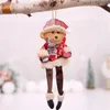 Weihnachtsschmuck, Weihnachtsbaum-Anhänger, Puppe, kariert, hängende Beine, alter Mann dd699
