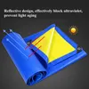 Shade Blue-Yellow 0.32mm PE Tarpaulin Rainproof Cloth Sun Sail Boat Car Truck Canopy Tarp Ground Sheet Camping Waterproof