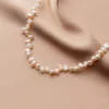 Women Bib Choker Necklaces 100% 925 Sterling Silver Irregular Natural Freshwater Pearl Necklace For Girls Birthday Gifts