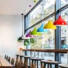 Luces colgantes modernas E27, lámpara colgante nórdica, accesorio de iluminación de aluminio colorido para cafetería, restaurante, lámpara colgante de cocina, lámparas colgantes