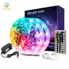 RGB LEDストリップライト2835 3528 DC12Vフレキシブルネオンリボンストリップ16.4FT 32.8FT 65.6フィート防水テープライトフルセット