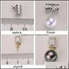 Paramètres de bijoux S925 Sterling Sier Pendentif Zircon Collier de perles 16 Styles Mode pour femmes Blank DIY Drop Livraison 2021 O4VHQ