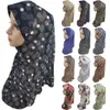 Blomma utskrift muslim hijab amira kvinnor drar på instant hat sjalar islamisk turban bonnert kemo hårförlust cap headscarf wrap cover