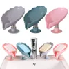 Creative PP Plastic Leaf Shape Soap Dishes Drain Holder Box Bathroom Accessories Toilet Laundry Bathroom Supplies Tray Gadgets